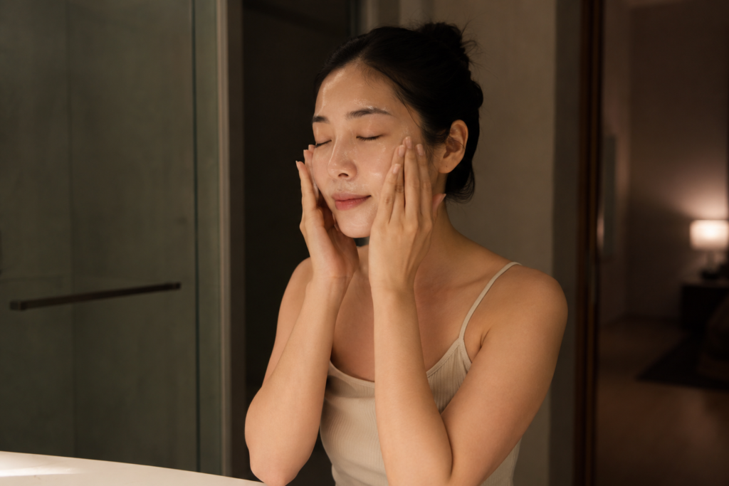korean double cleansing routine oil cleanser 
evening skincare