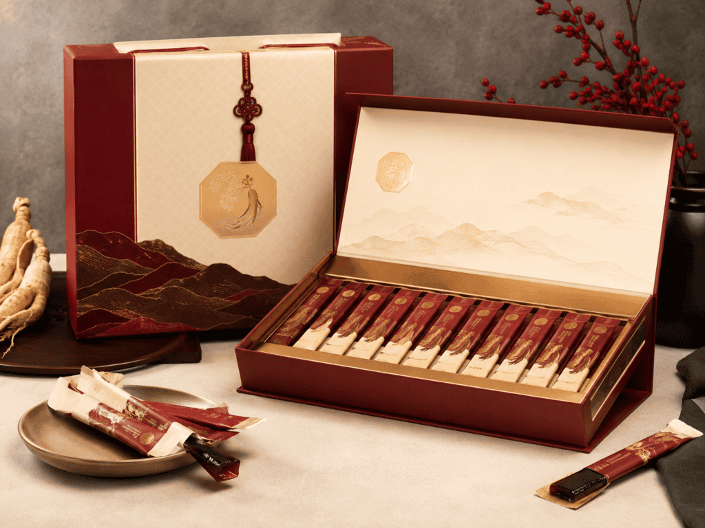 Korean red ginseng gift set as a premium souvenir from Kore